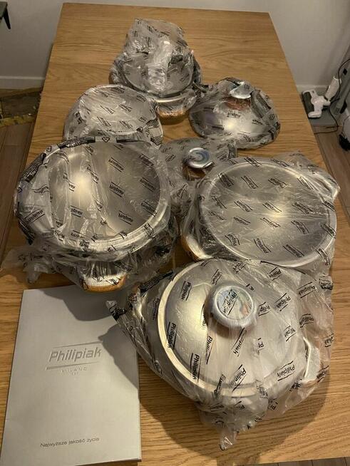 LUX zestaw garnków Philipiak 16 el. -nowy z gwarancja+ bonus