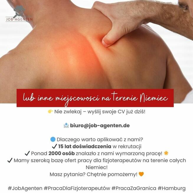 Fizjoterapeuto oferta pracy w Hamburgu, może dla ciebie