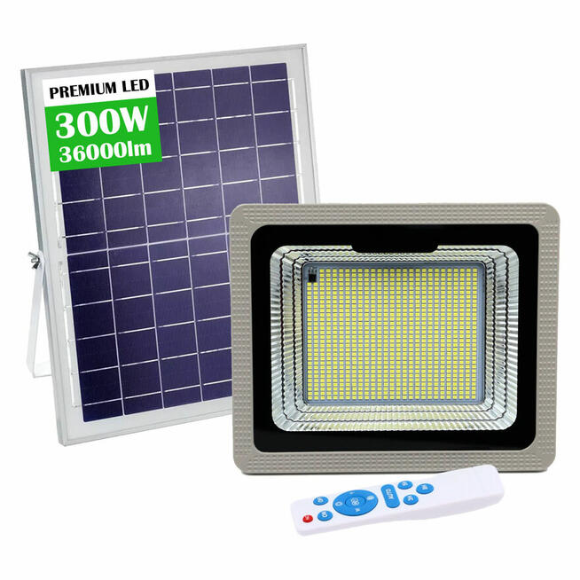 Lampa Solarna Naświetlacz LED Czujnik, Pilot 300W Vogler