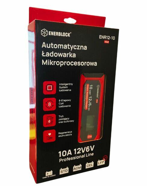 Automatyczna ładowarka mikroprocesorowa Enerblock 6/12V 10A