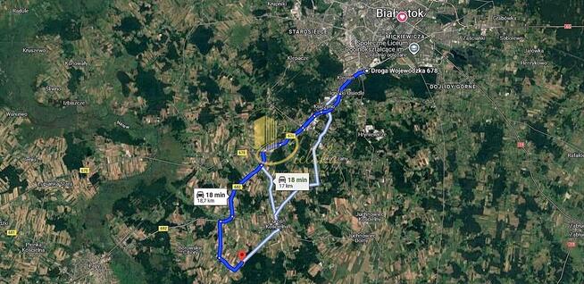 dwie działki z możliwością WZ gm. Turośń Kościelna