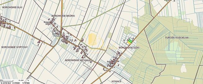 dwie działki z możliwością WZ gm. Turośń Kościelna