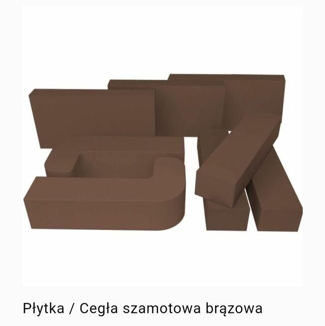 Kominek otwarty palenisko szamotowe Warszawa z cegły zdun