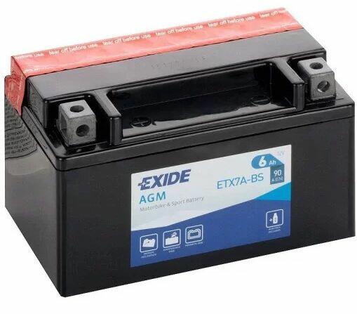 Akumulator motocyklowy EXIDE ETX7A-BS YTX7A-BS 12V 6Ah 90A E