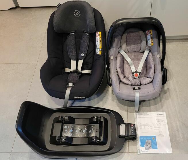 Fotelik Maxi-Cosi Zestaw 3w1, baza Isofix + dwa foteliki 0-4