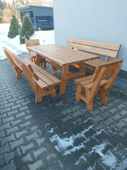 Meble ogrodowe drewniane góralskie