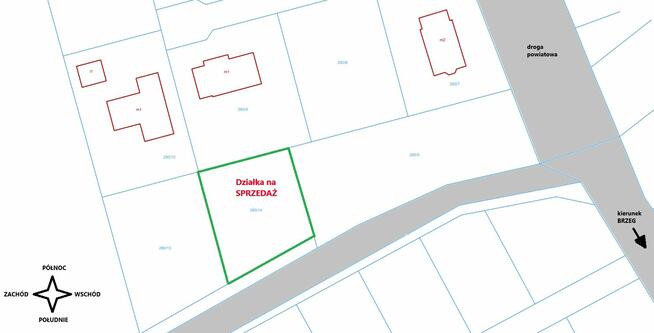 Działka budowlana 881m² w Myśliborzycach k/Brzegu