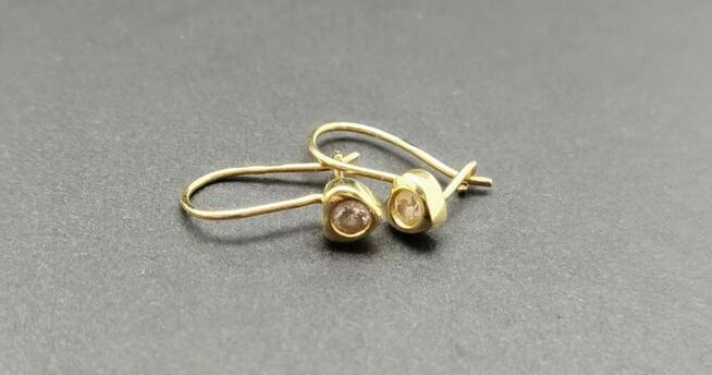 Złote kolczyki serduszka P.585