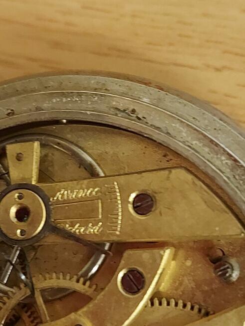 Srebrny stary kieszonkowy zegarek (Szwajcarski)