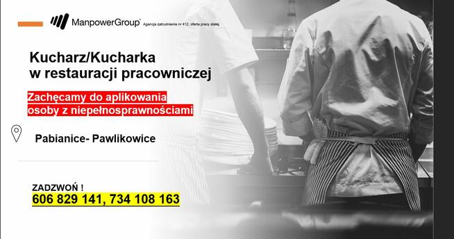 Kucharz/Kucharka (również z orzeczeniem)