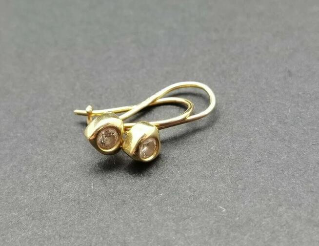 Złote kolczyki serduszka P.585