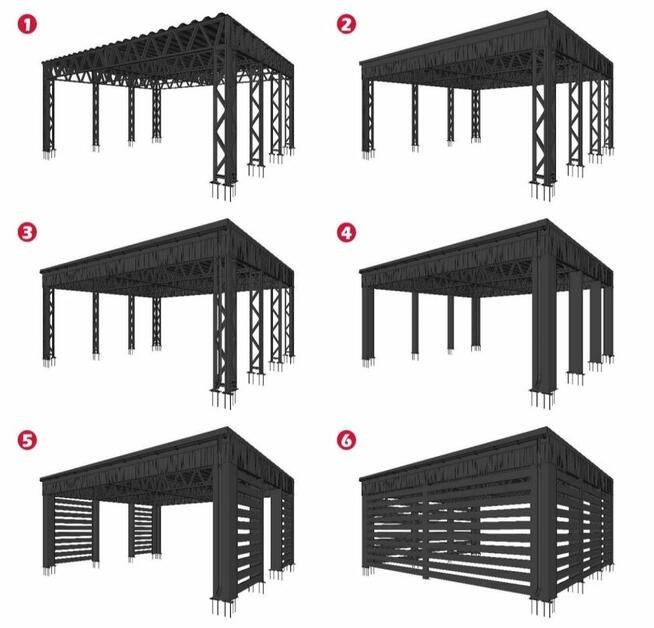 Wiata na 2 samochody - tanio, nowocześnie, prosty montaż