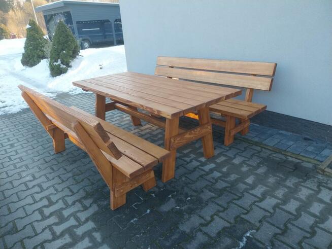 Meble ogrodowe drewniane góralskie