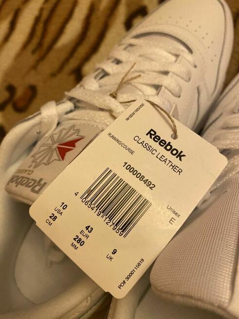 PROMOCJA!Nowe!Reebok Classic sneakersy skórzane ,rozmiar 43.