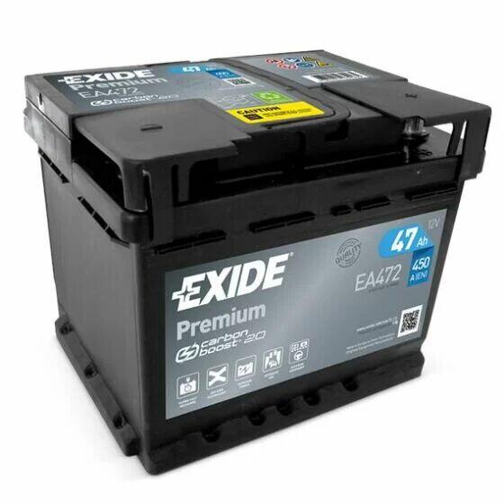 Akumulator 47Ah 450A EA472 Exide Premium PRAWY PLUS