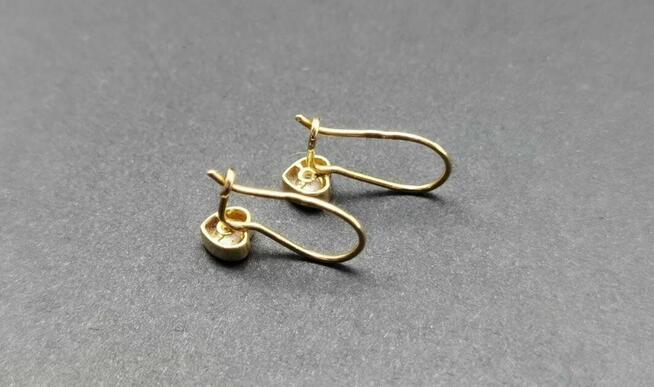 Złote kolczyki serduszka P.585