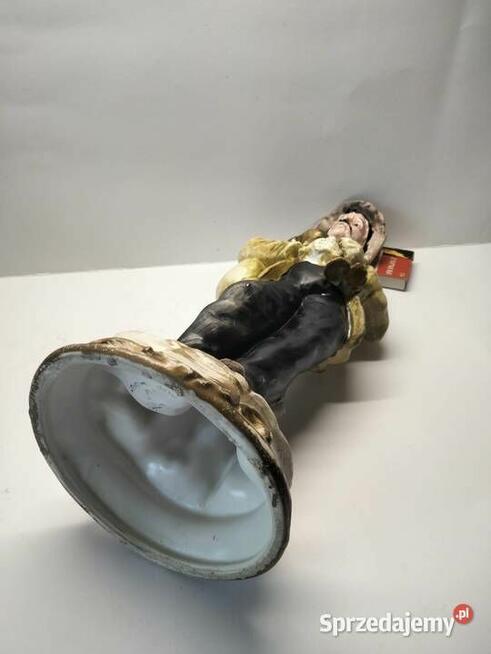 Włoska porcelana sygnowana Capodimonte figura 40cm Kobza