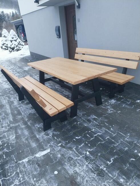 Meble ogrodowe drewniane góralskie