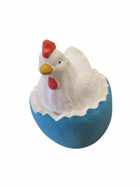 Kura na jajku kurczak gipsowy kura z gipsu pisanka