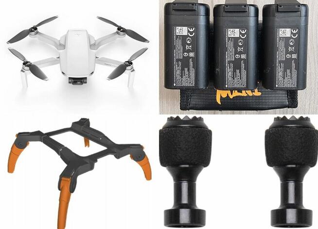 Dron DJI Mavic Mini Akumulatory Baterie Drążki Sanki Etui