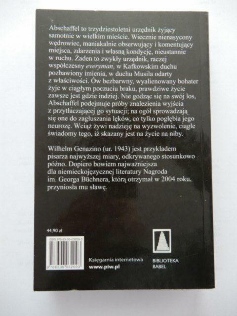 Wilhelm Genazino. Abschaffel. Trylogia