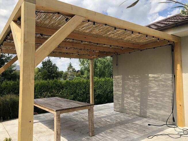 Altanka wiata taras domek z drewna