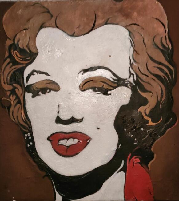 Obrazek malowany akrylem MARYLIN gatunek POP ART
