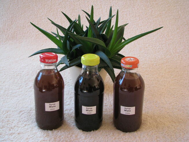 Syrop z mięty pieprzowej, mocno skoncentrowany niskosłodzony