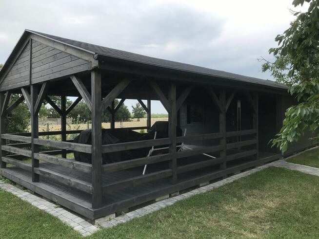 Altanka wiata taras domek z drewna