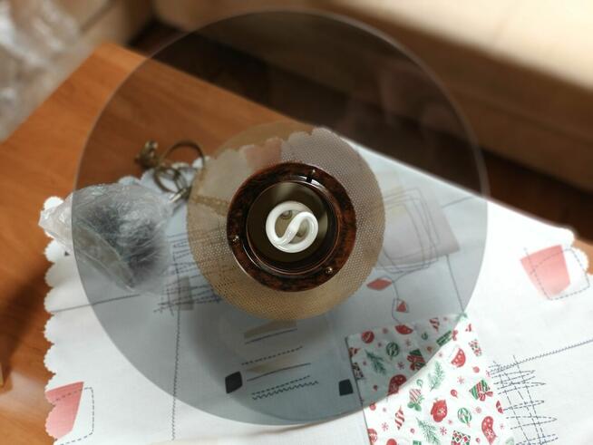 Żyrandol wraz z lampką stołową - bardzo dobry stan