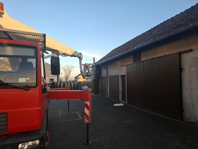 Wynajem podnośnika koszowego zwyżka wycinka drzew Przibylla