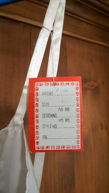 Zestaw eleganckiej bielizny naturalny jedwab, rozmiar L