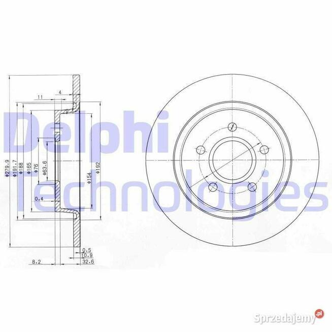 TARCZA HAMULCOWATYL FORD C-MAX 1.6 1.8 2.0 TDCI FOCUS II szt