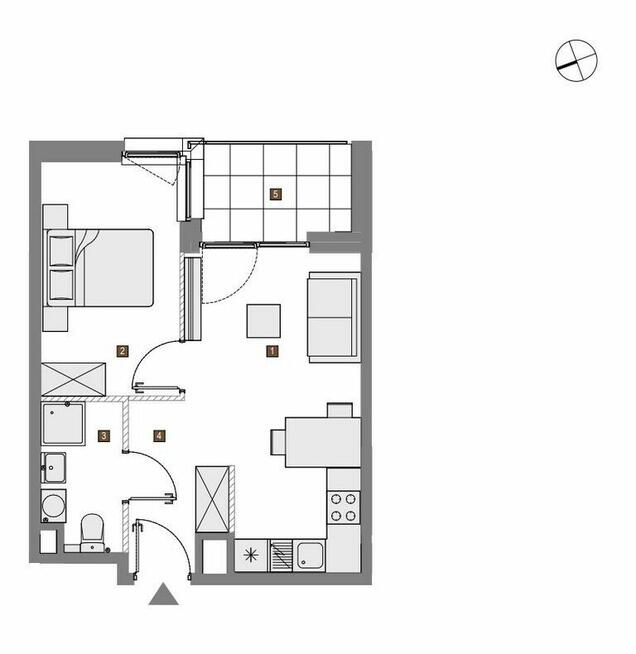 Nowoczesne 2pokojowe mieszkanie z loggią