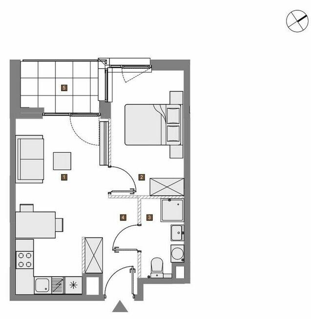 Nowoczesne 2pokojowe mieszkanie z loggią