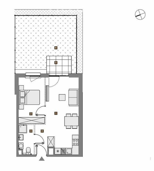 Nowoczesne 2pokojowe mieszkanie z ogródkiem