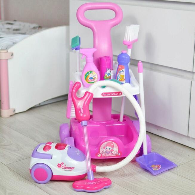 WOOPIE Zestaw do Sprzątania Wózek Odkurzacz Funkcja Ssania +