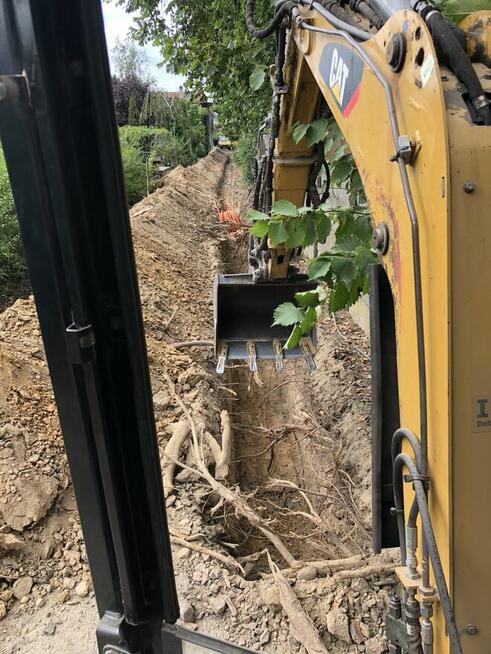 minikoparka koparka wywrotka drenaż niwelacja terenu wykopy