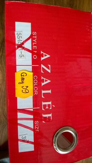 Buty czółenka w kolorze szarym na obcasie, rozmiar 39 nowe