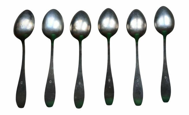 Łyżeczki Berndorf Austria komplet 6 szt, I pol. XX wieku