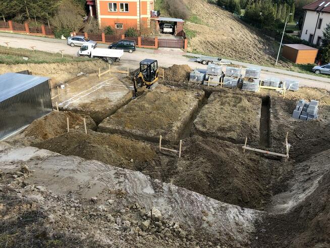 minikoparka koparka wywrotka drenaż niwelacja terenu wykopy