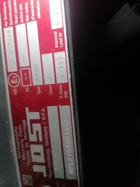 Jost płyta siodła naczepy nova komplet