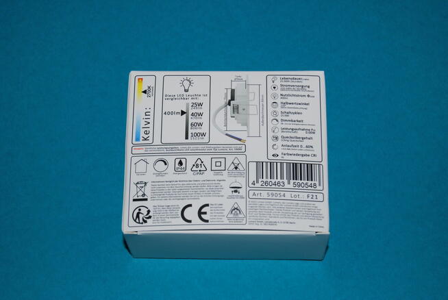 Lumare Reflektor LED do zabudowy 4 W 2700K 6szt