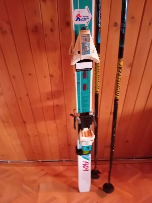 Narty 180 cm z wiązaniami