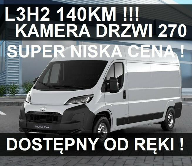 Nowa ProAce Max L3H2 140KM Kamera Drzwi 270 Od ręki 1588 zł