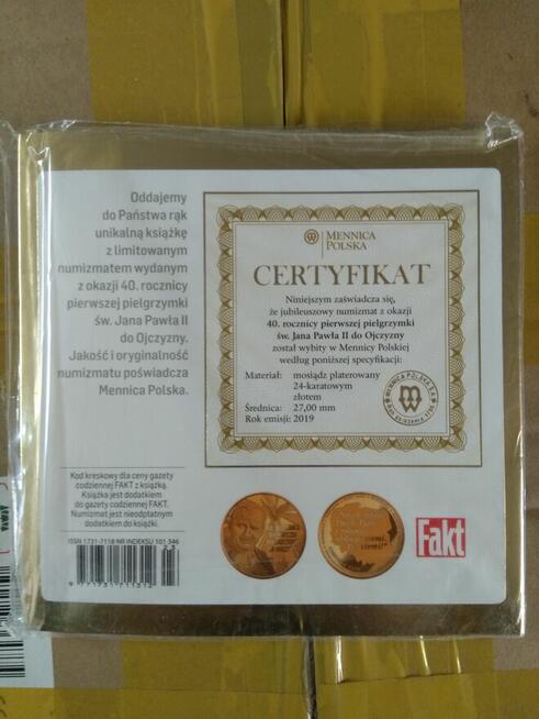 Mennica Polska 40 rocznica pielgrzymki Jan Paweł II