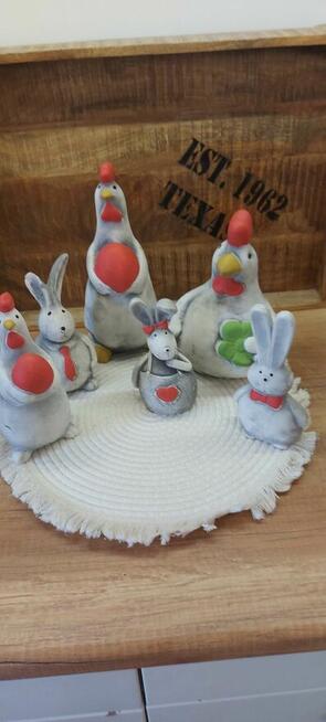 komplet figurek wielkanocnych zajaczek kura mega zestaw