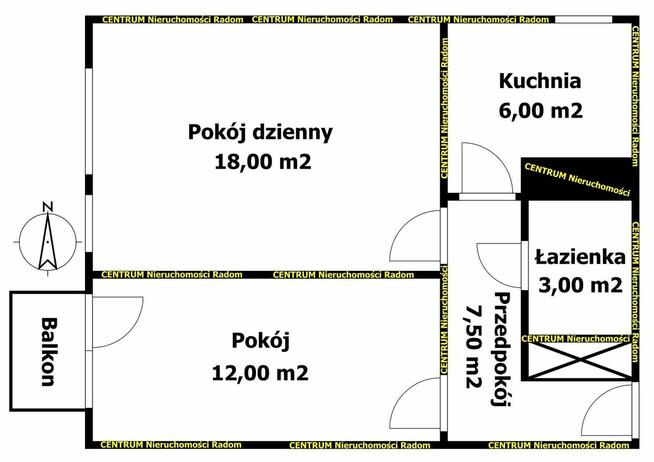Śródmieście, ul. Słowackiego, M3, 46,50 m2, balkon, winda