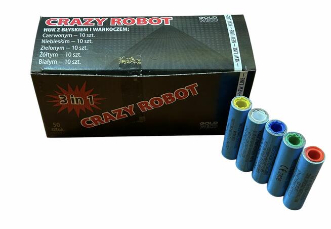 RACE PISTOLETOWE HUK Z BŁYSKIEM WARKOCZEM Crazy Robot TRZY E