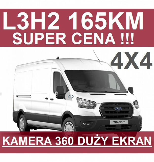 Ford Transit 4x4 L3H2 165KM Kamera360 Duży Ekran Systemy bezp.Super Cena! 2017 zł